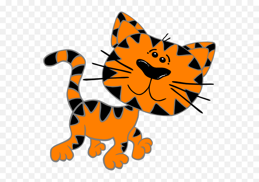 Cat Walking Png Icons - Orange Cartoon Cat Clipart Walking Cat Cartoon Transparent Emoji,Orange Cat Emoji