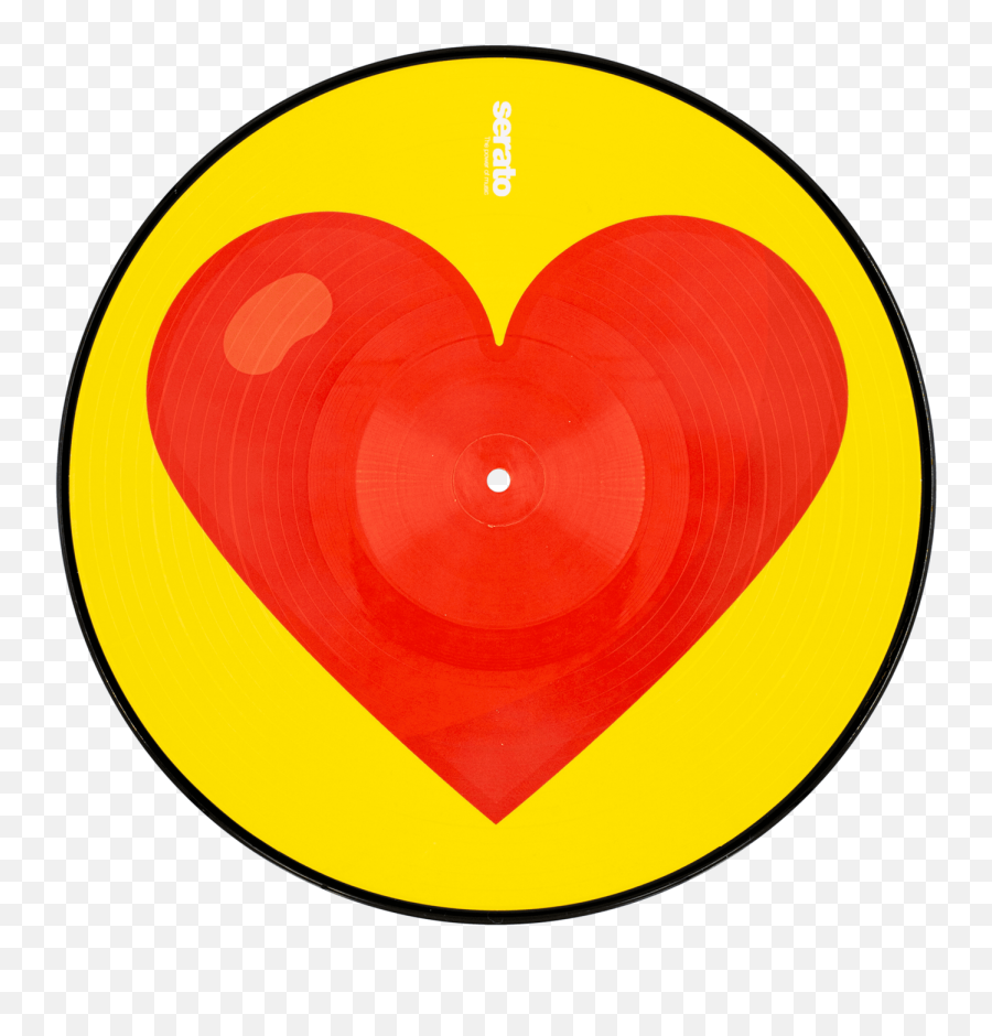 Serato Control Vinyl Donutheart Emoji Pair,Love Emoji Wifh A Lock