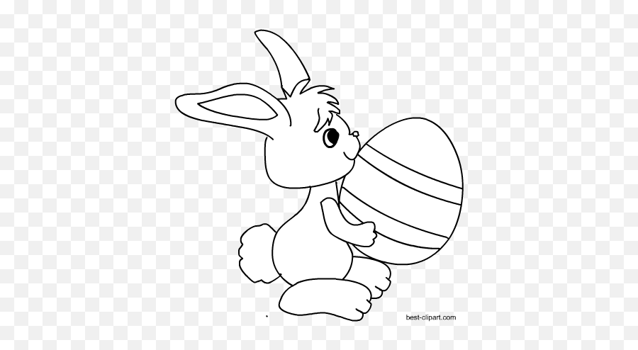 Free Easter Clip Art Easter Bunny Eggs And Chicks Clip Art - Bunny Holding Easter Egg Clip Art Emoji,Emoji Rabbit And Egg