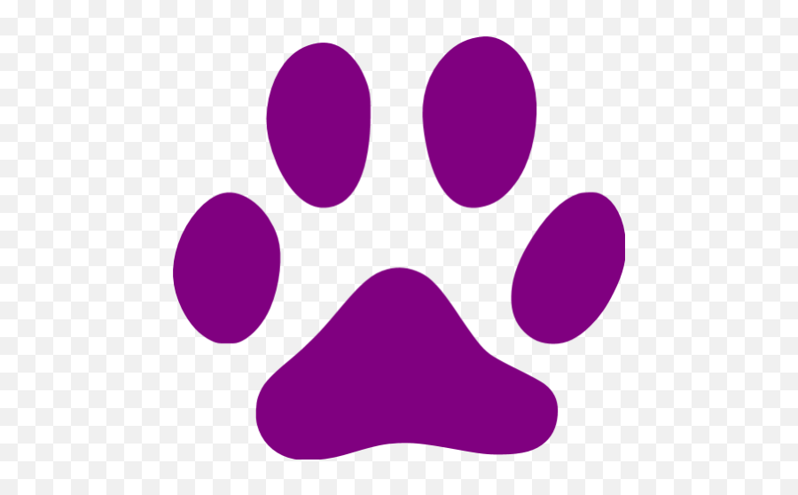 Purple Footprints Cat Icon - Free Purple Footprint Icons Emoji,Bear Paw Emoticon