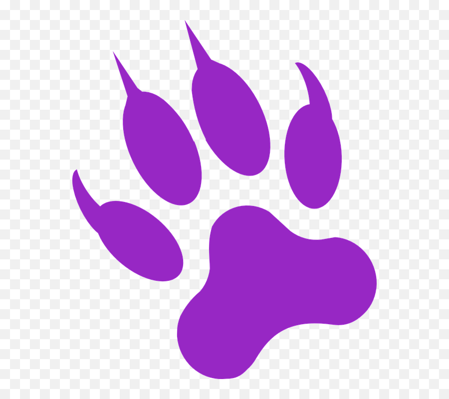 Wolf Paw Print - Purple Panther Paw Png Emoji,Wolf Emoji Art