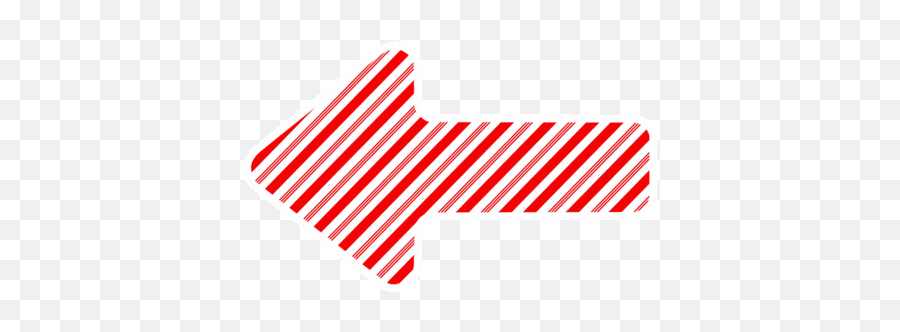 Candy Cane Striped Holiday Christmas Arrow By Tom - Candy Cane Arrow Png Emoji,Candy Emoji