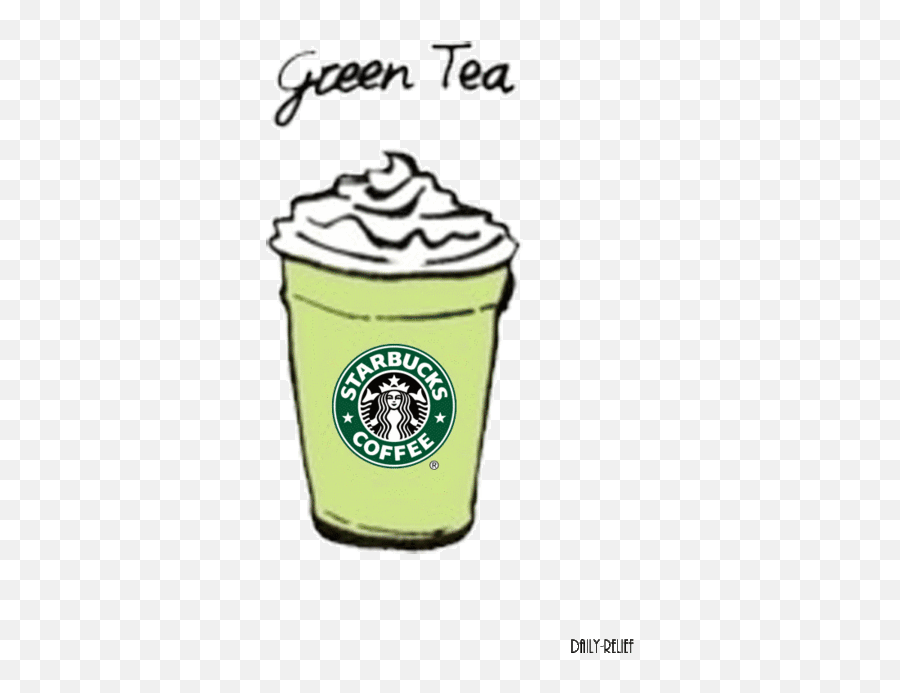 Starbucks Green Tea Latte - Coffee Cup Cartoon Starbucks Emoji,Starbucks Emoji