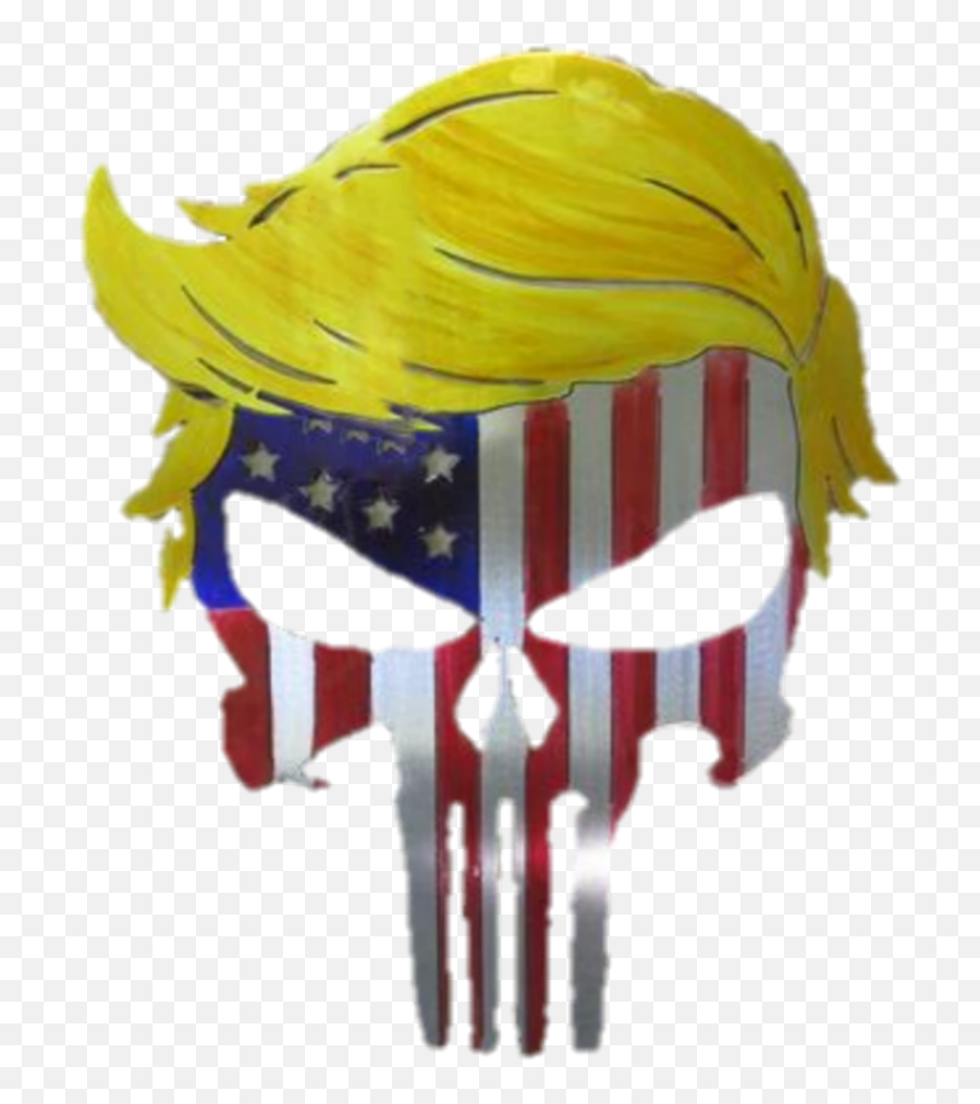 Trumppunisher Series U2013 Ameri - Merch Trump Skull Transparent Emoji,Free Trump Emoji