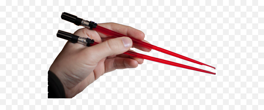 Chopsticks Lightsaber Red Hand Sticker - Saibashi Emoji,Chopsticks Emoji