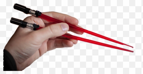 Chopsticks Lightsaber Red Hand Sticker - Saibashi Emoji,Chopsticks Emoji