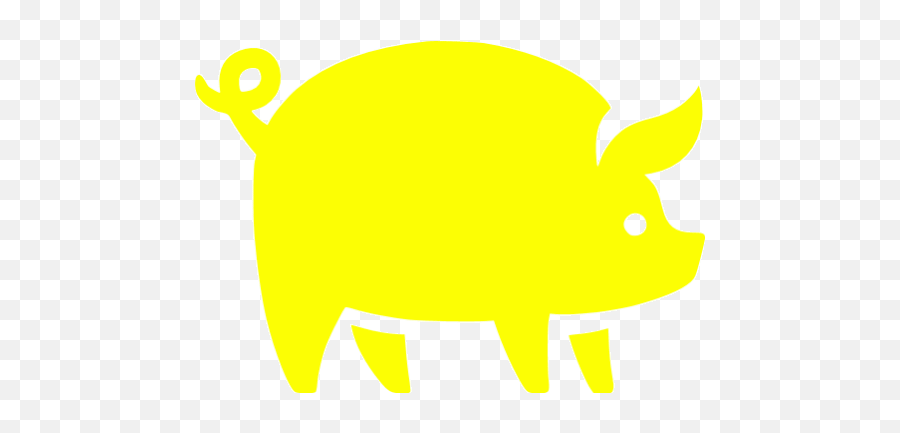 Yellow Pig Icon - Free Yellow Animal Icons Gold Pig Icon Emoji,How To Make A Pig Nose Emoticon