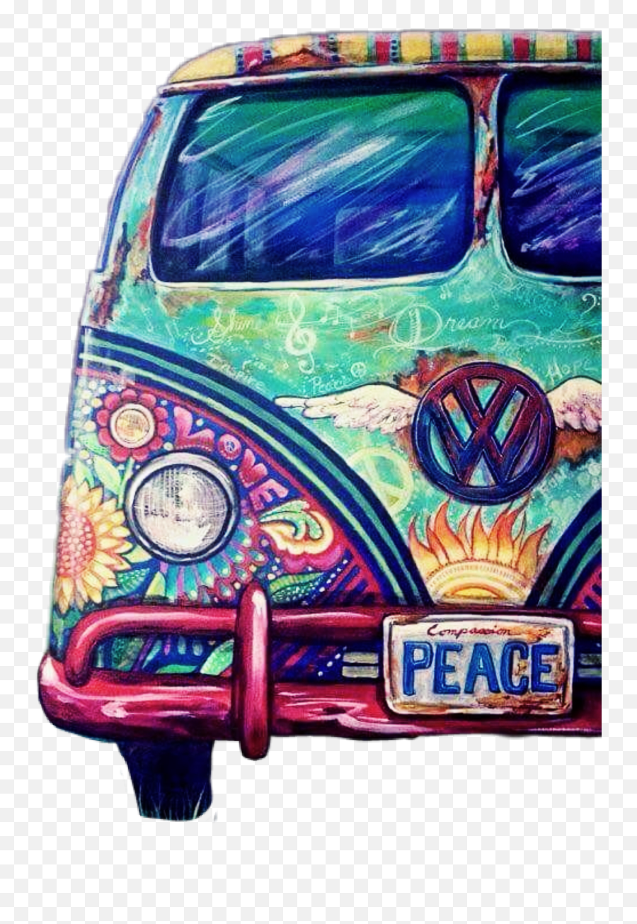 Hippie Vw Sticker Emoji,Vw Hippie Emoji