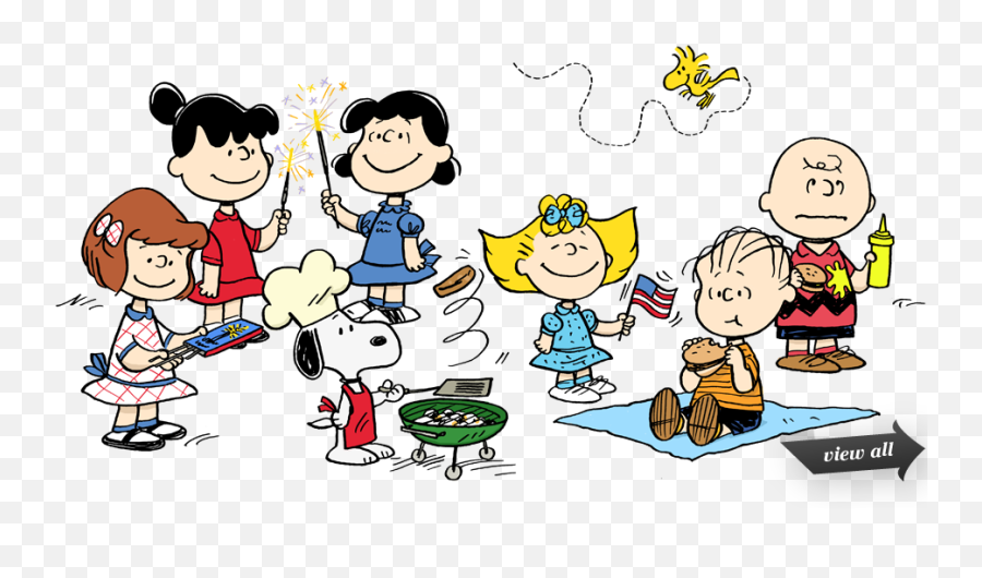 Download Peanuts Gang July 4th - Snoopy 4th Of July Clipart Emoji,Fourth Of July Emoji