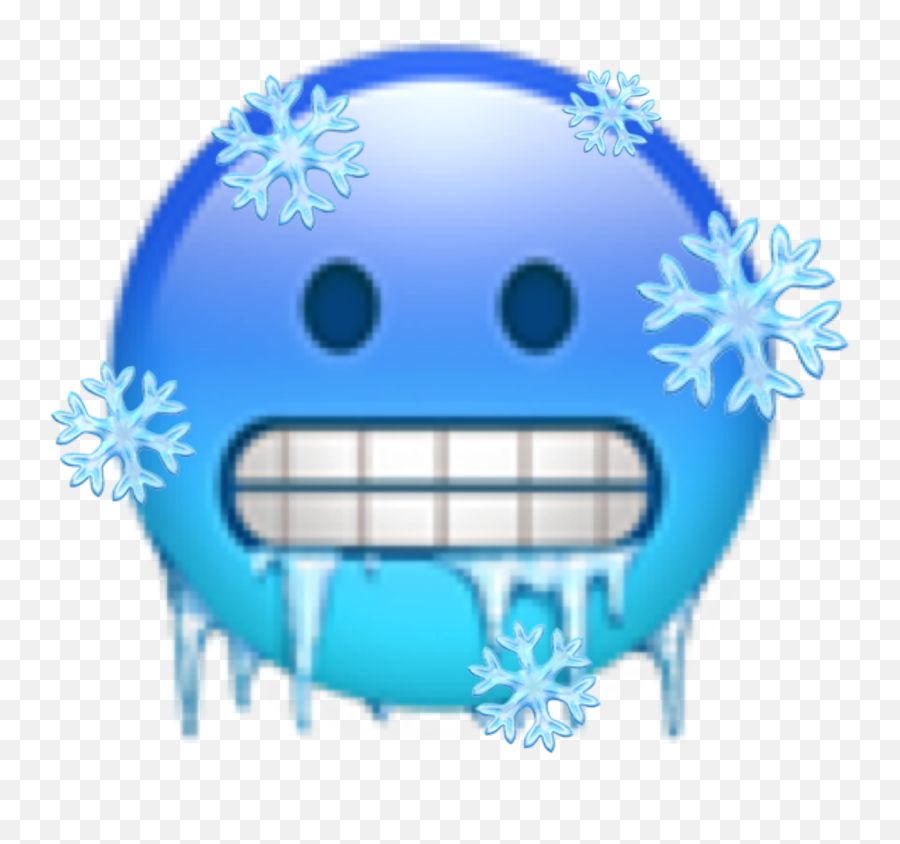 Cold Freezing Emoji Sticker,Freezing Emoji