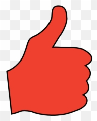 Download Hd Thumbs Up Clip Art - Thumb Signal Transparent Transparent Red Thumbs Up Emoji,Thumbs Up Emoji Png