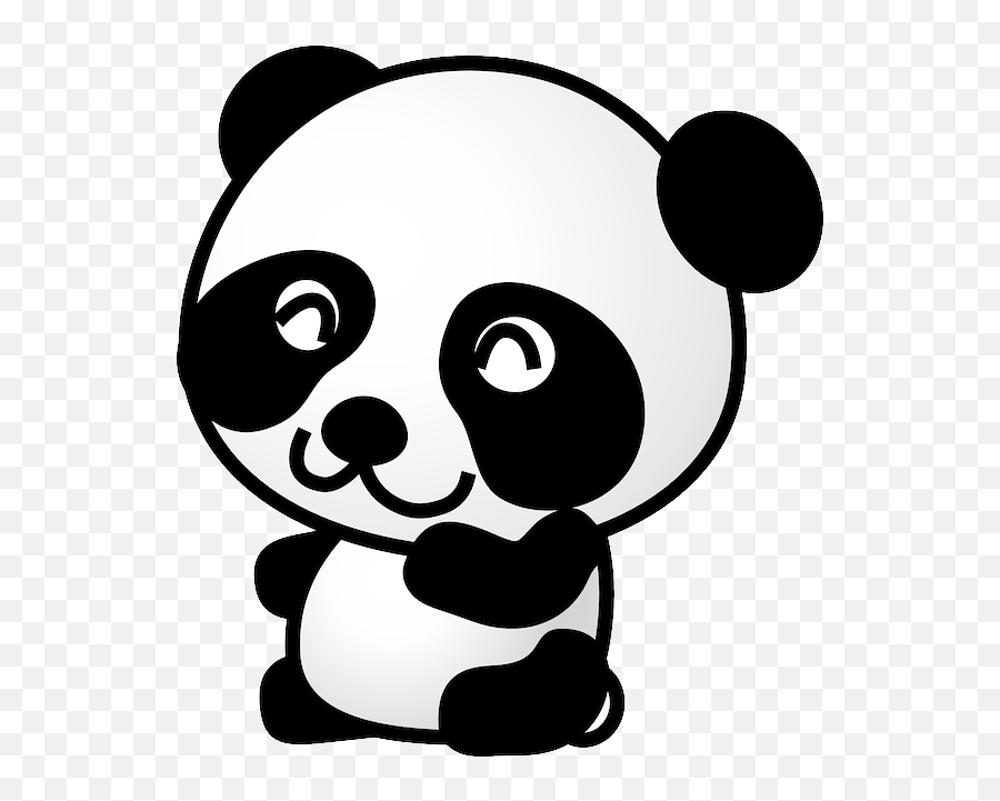 Free Photo Kawaii Panda Emoji Panda Panda Face Kawaii - Panda Clipart No Background,Black White Emoji
