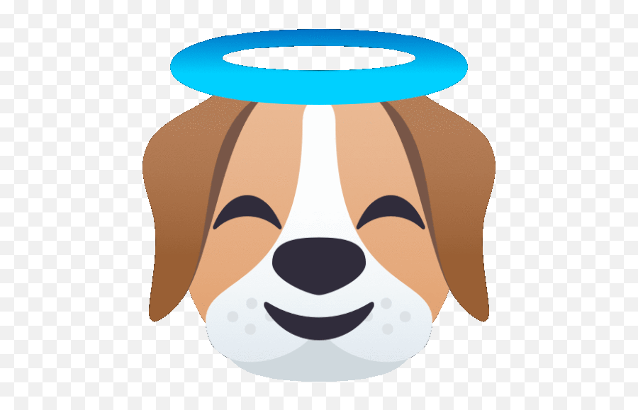Angel Dog Gif - Angel Dog Joypixels Discover U0026 Share Gifs Happy Emoji,Dog Emoji Keyboard