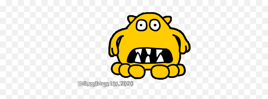 Busythings Yellow Monster Sticker - Busythings Yellow Spicy Gif Emoji,Jumping Dogs Emoticon