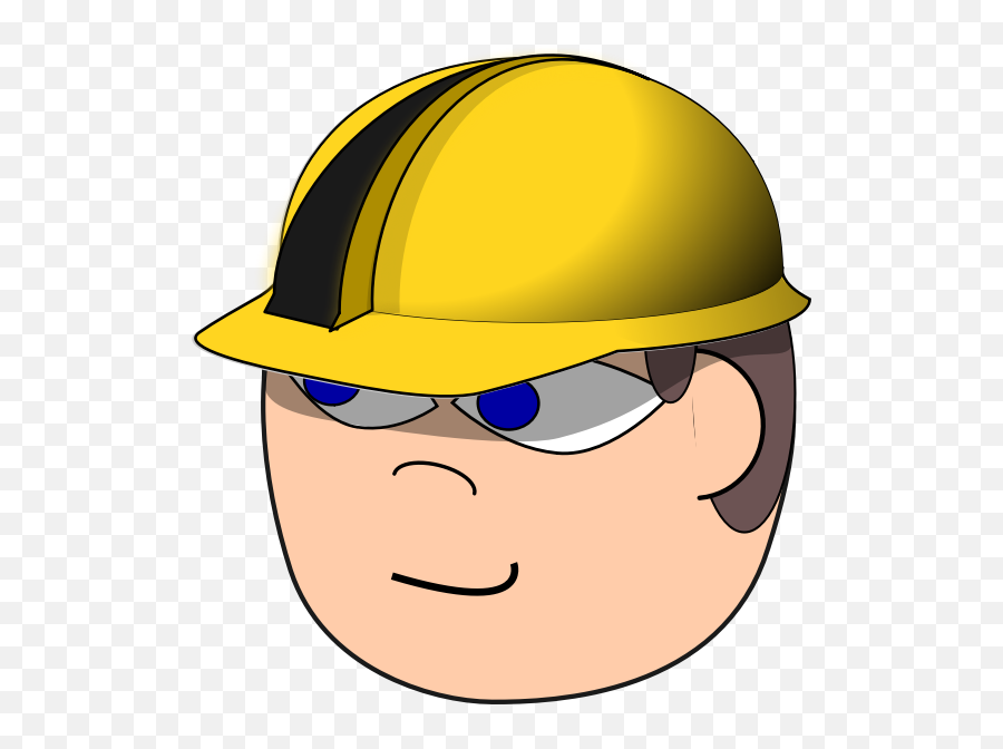 Construction Worker 1 Free Svg - Safety Clip Art Helmet Emoji,Small Fat Guy Emoji