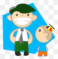 Free Clip Art Dad And Son By Nanozero87 - Carta Para El Dia Del Padre Abuelo Emoji,Triquetra Emoticon