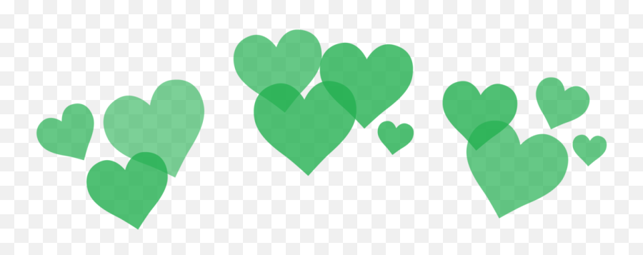Black Heart Crown Transparent Clipart - Heart Crown Png Green Emoji,Green Heart Emoji Png