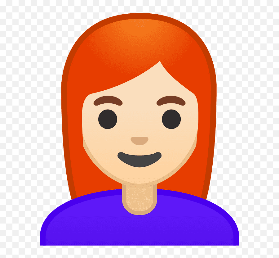 U200d Woman Light Skin Tone Red Hair Emoji - Red Hair Girl Emoji,Red Face Emoji