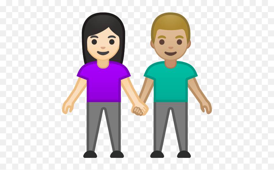 U200du200d Woman And Man With Light Skin Tone And Medium Emoji,Hand Hold Emoji