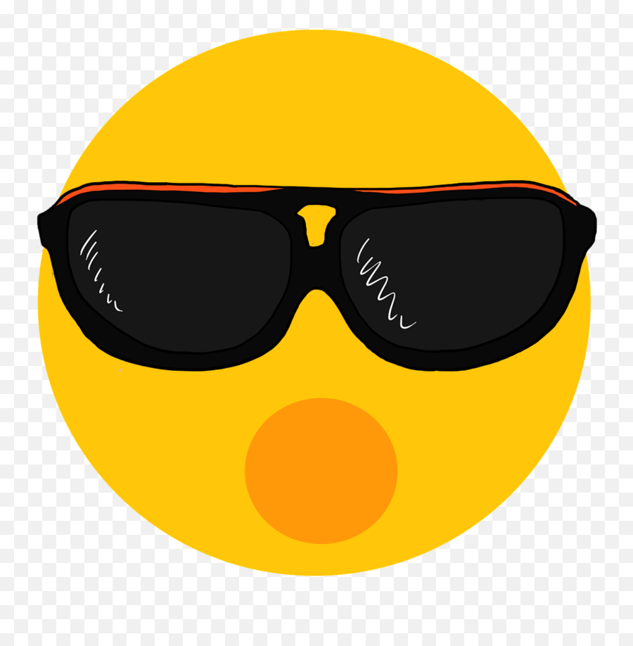 Emoji Emotions Face Sun - Gambar Emoji Pakai Kacamata,Glasses Emoji