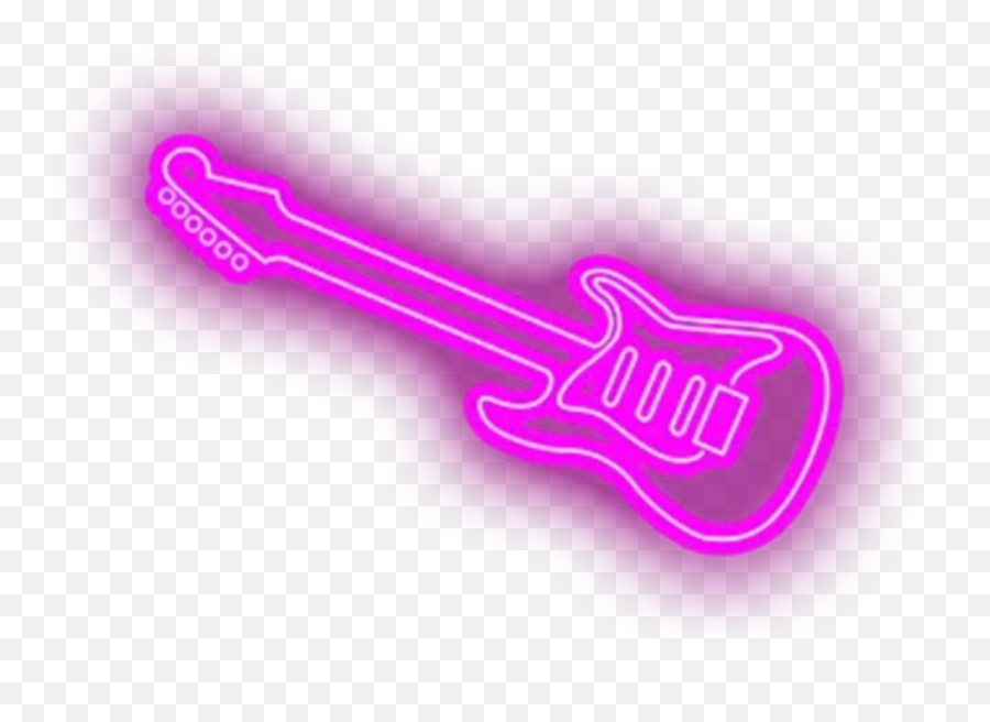 The Most Edited - Neon Guitar Light Png Emoji,Guitar Player Emoji