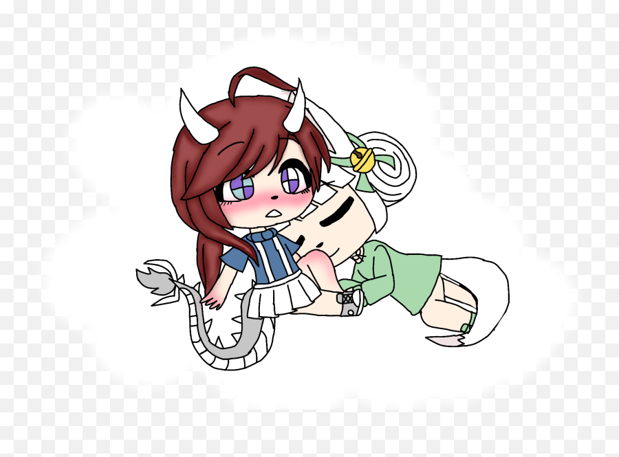 Sticker Gachalifeedit Gachalife Sticker By Milky - Fictional Character Emoji,Lesbian Couple Emoji