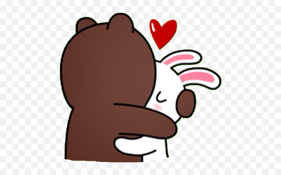 Cute Love Gif Cute Love Cartoons - Sticker Brown Dan Cony Emoji,Guess The Emoji Bear Heat