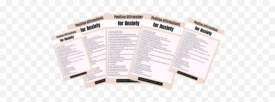 60 Best Positive Affirmations For Anxiety U0026 How To Use Them - Document Emoji,Printable Positive Emotions List