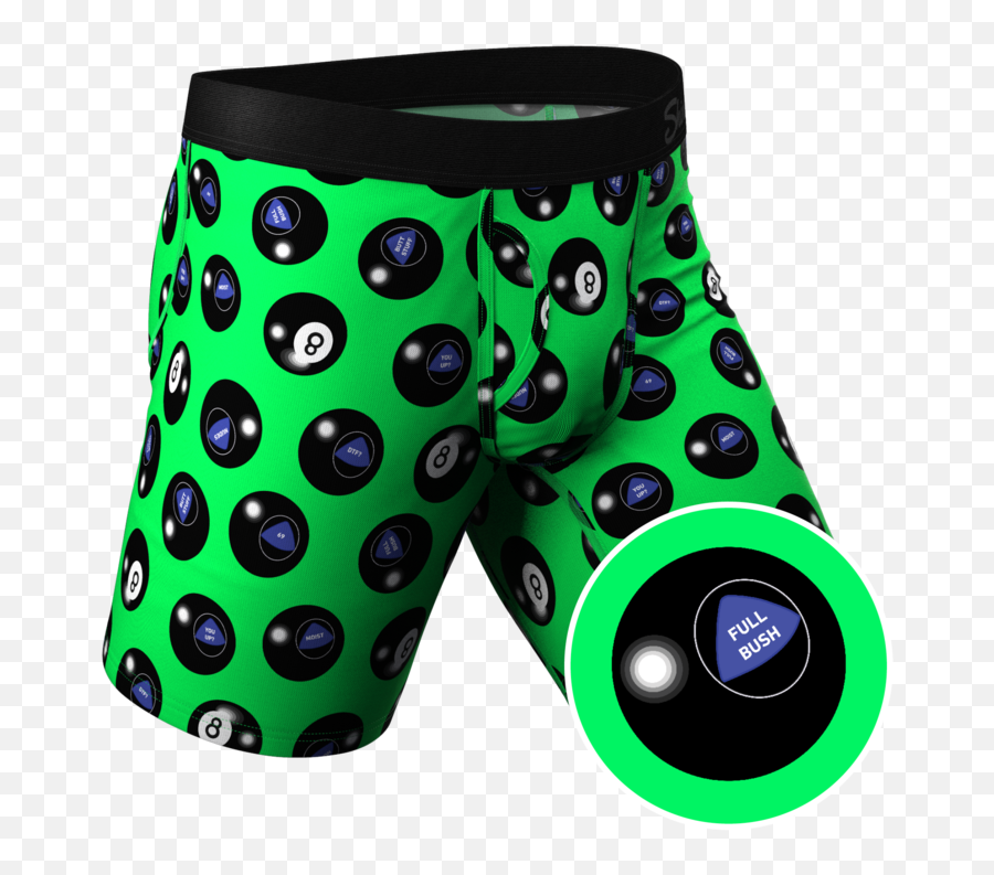 The Shake And Wait Long Leg Magic 8 Ball Ball Hammock Pouch Underwear With Fly - Solid Emoji,Kitty Emoticon Panities