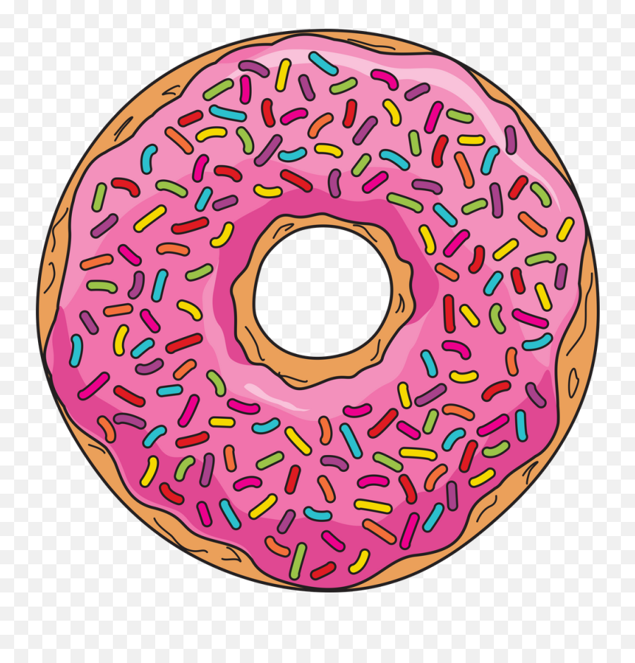 Rainbow Sprinkle Donut - Pink Rainbow Sprinkle Donut Emoji,Donut Emoji Pillow