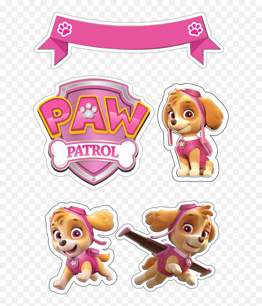 310 Ideas De Fiore - Paw Patrol Skye Cake Topper Printable Emoji,Emoji Bolsitas De Dulces Para Pi?ata