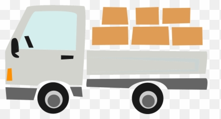 Pick Up Truck With A Load Clipart - Truck Clipart Open Back Emoji,Semi Truck Emoji