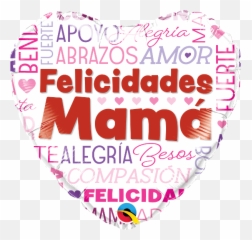 18 Heart Felicidades Mama Words Foil Balloon Bargain Emoji,Precisous Hearts Emoji