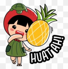 Ang Ku Kueh Girl Stickers By Ang Ku Kueh Girl Pte Ltd Emoji,Iphone Emojis Pineapple