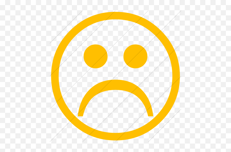 Iconsetc Simple Yellow Classica Sad Face Icon Emoji,Android Classic Sad Emoji