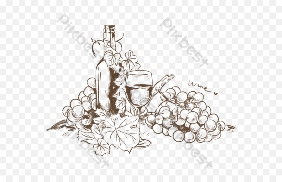 Drawing Red Wine Wine Design Elements Png Images Psd Free Emoji,Redwine Emoji