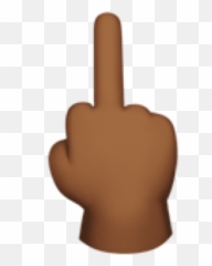 Middlefinger Emoji Sticker By Appleiphoneemojis,Thumbs Up Emoji Brown