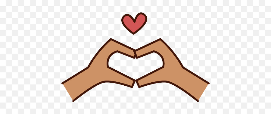 Illustration Of Both Hands Making The Shape Of A Heart Emoji,Heart Hand Emoji