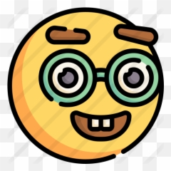 Nerd - Happy Emoji,Custom Emoji Invitations
