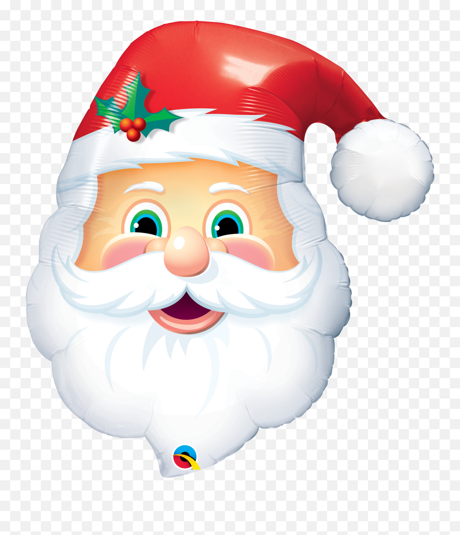 Balloons Santa Claus Transparent Png - Santa Head Emoji,Santa Emoji