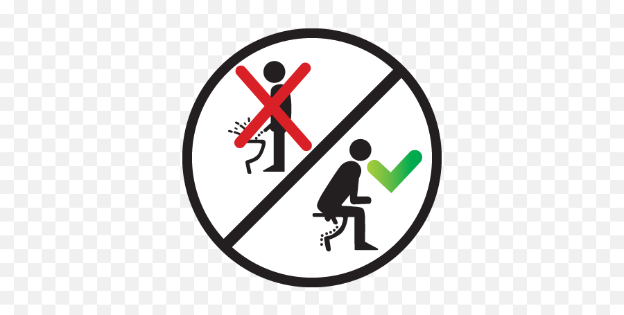 Correct Urination Sign Sticker - Spit On The Street Emoji,High Voltage Sign Emoji