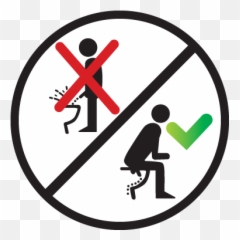 Correct Urination Sign Sticker - Spit On The Street Emoji,High Voltage Sign Emoji