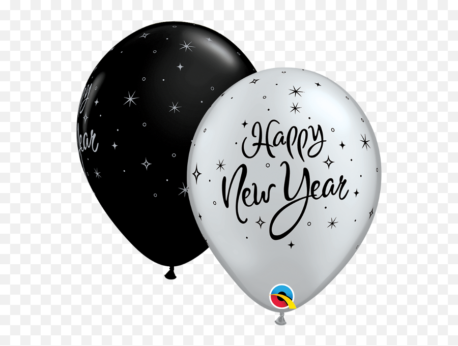 25 X 11 New Year Sparkle Qualatex Latex Balloons U2014 Edu0027s - Balloons For New Year Emoji,Emoji Balloons Wholesale