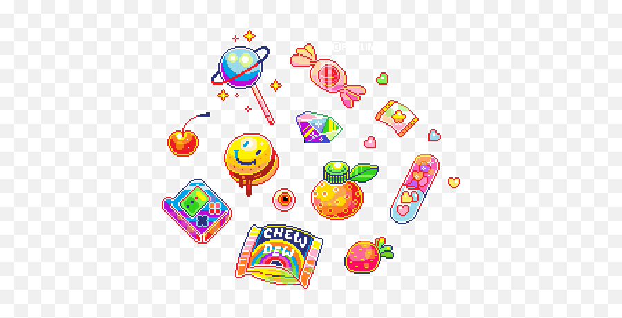 Pin By Verónica On Prettyyyy Anime Pixel Art Pixel Art - Candy Pixel Gif Emoji,Sweet Emotion Solo