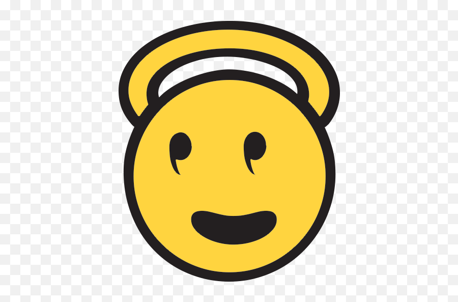 Smiling Face With Halo - Happy Emoji,Halo Emoji