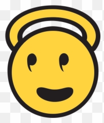 Smiling Face With Halo - Happy Emoji,Halo Emoji