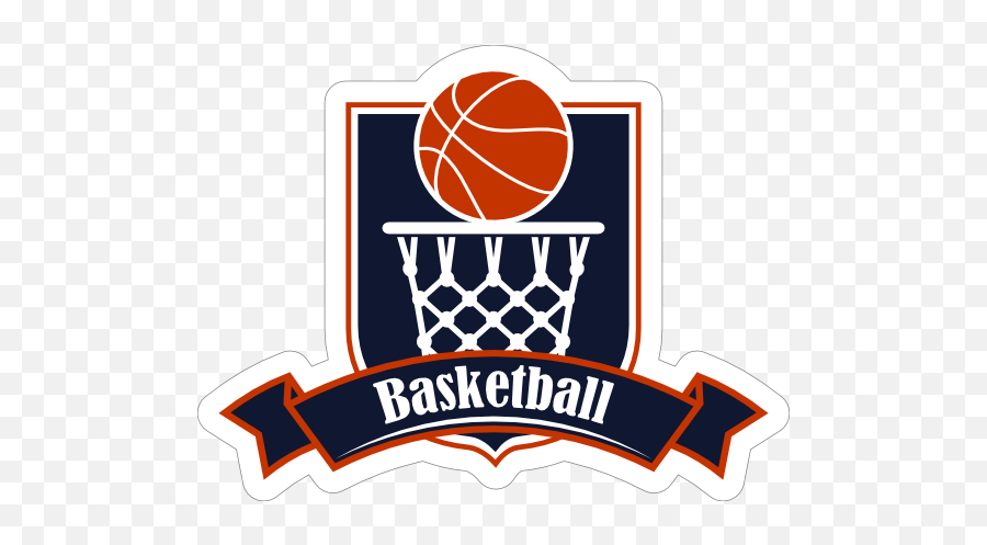 Basketball Badge Sticker - Basketball Emoji,Basketbal Emoji