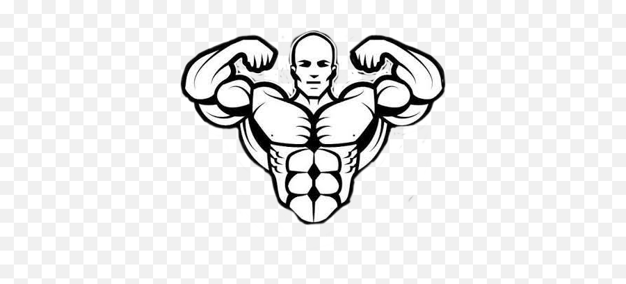 Gym Sticker By Luizfelipecorrea2 - Bodybuilder Sticker Emoji,Strong Man Emoji Art