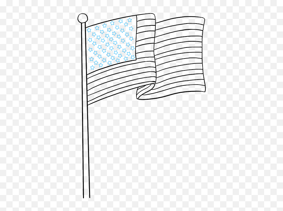 How To Draw Us Flag - Flagpole Emoji,How To Draw A Emoji In A Coordinate