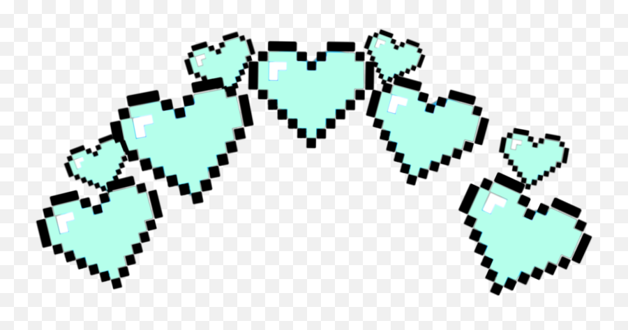 Blue Pastel Hearts Cute Sticker - Language Emoji,707 Emoji Heart Audio